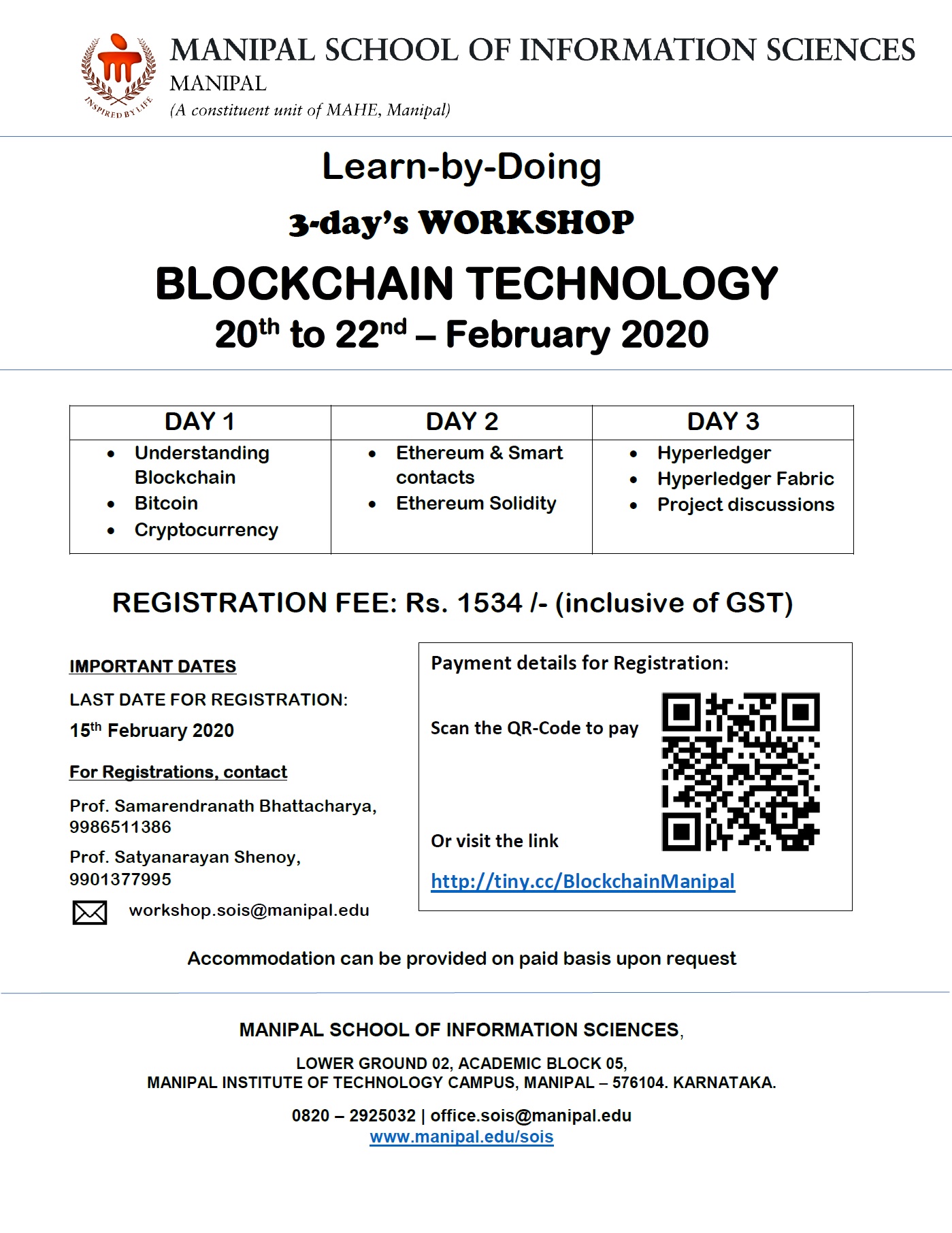 Learn by Doing Workshop on Blockchain Technology 2020